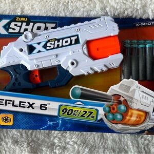Zuru X Shot Reflex 6 - Shoots 90 feet - Six Dart Blaster 16 Darts Included NEW